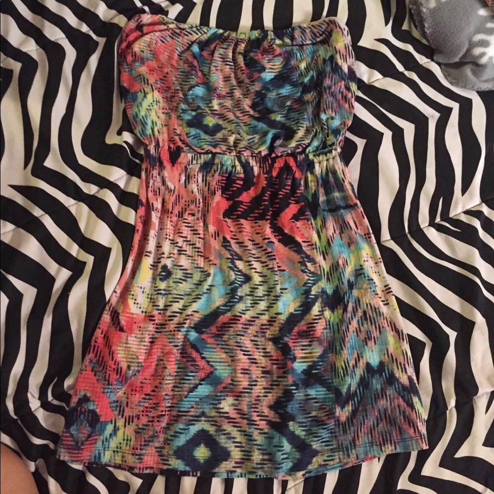 Mini strapless dress